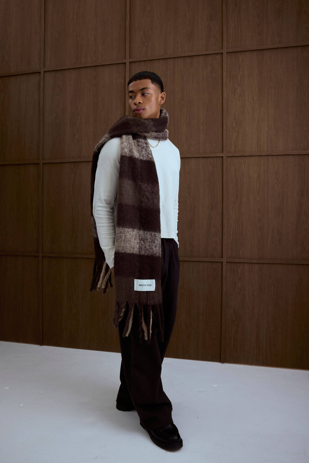 Arctic Fox Reykjavik Scarf - Brown Check