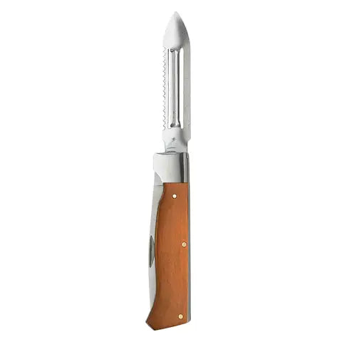 Adventure Chef Folding Camp Peeler & Paring Knife/ Maple