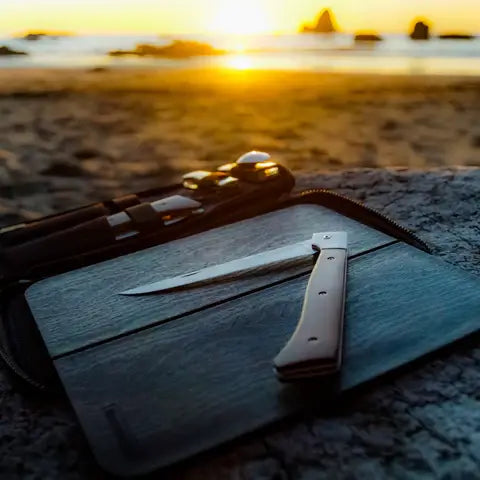 Adventure Chef 6 Inch Folding Camp Fillet Knife / Maple