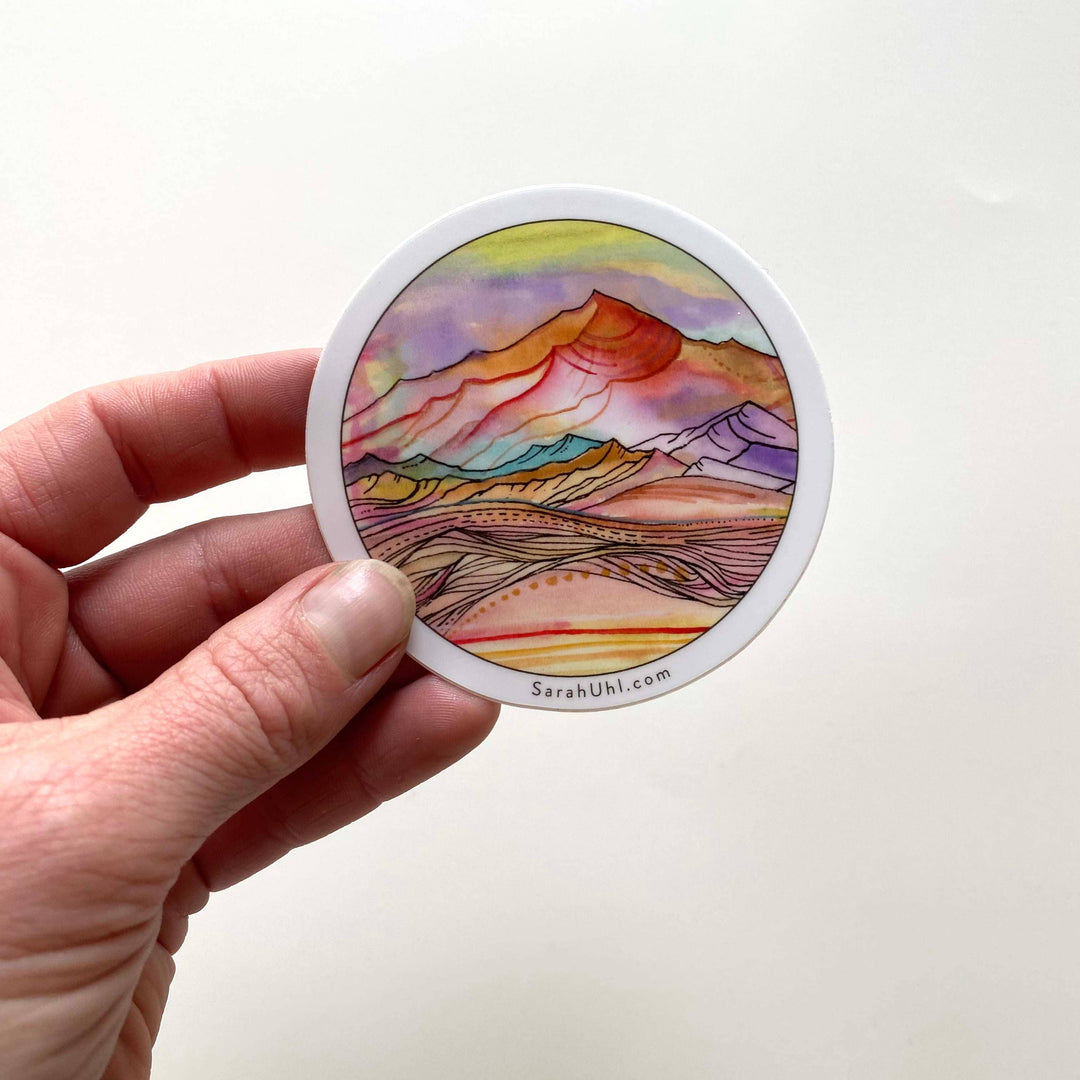 Sarah Uhl Mountain Art Stickers : Dreamstate