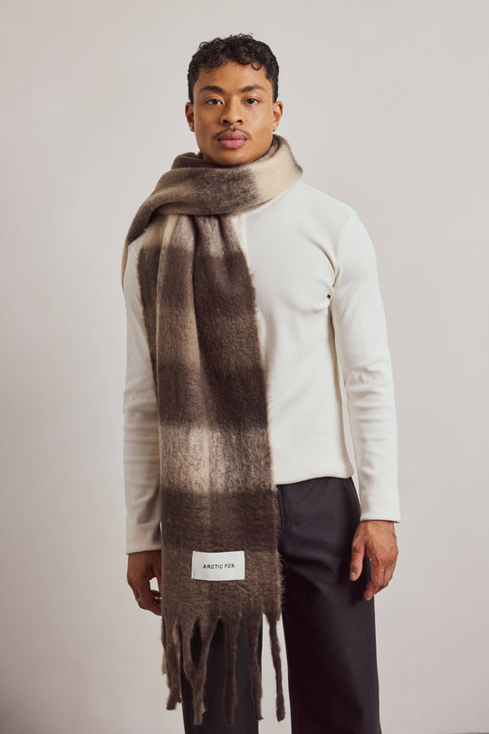 Arctic Fox Reykjavik Scarf - Brown Check