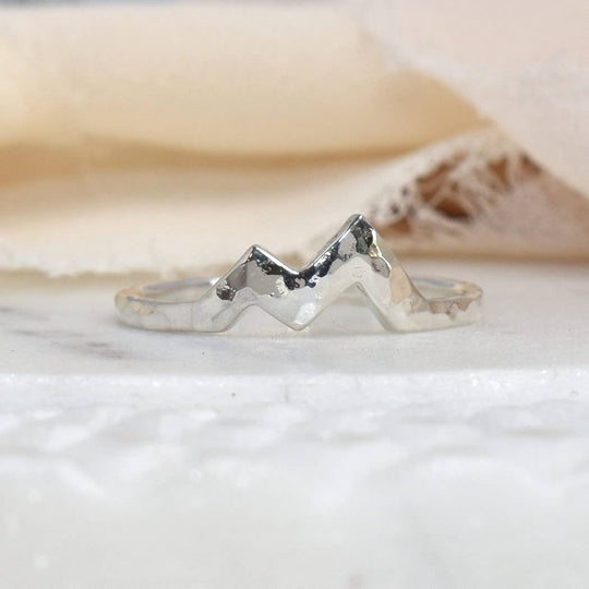 Saint K Jewelry Hammered Mountain Ring