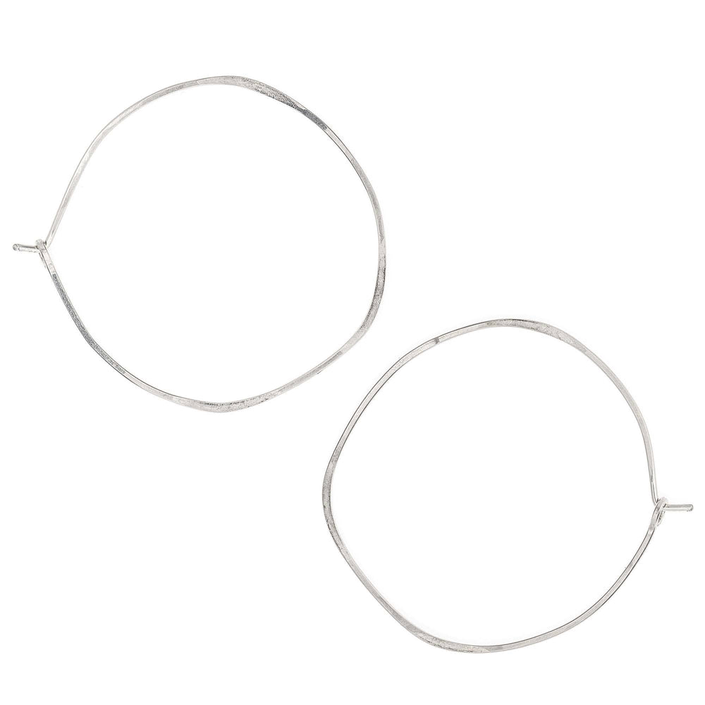 Freshie & Zero Minimal Hoop Earrings - Large Organic Circles