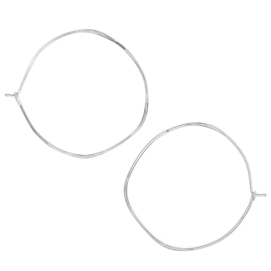 Freshie & Zero Minimal Hoop Earrings - Large Organic Circles