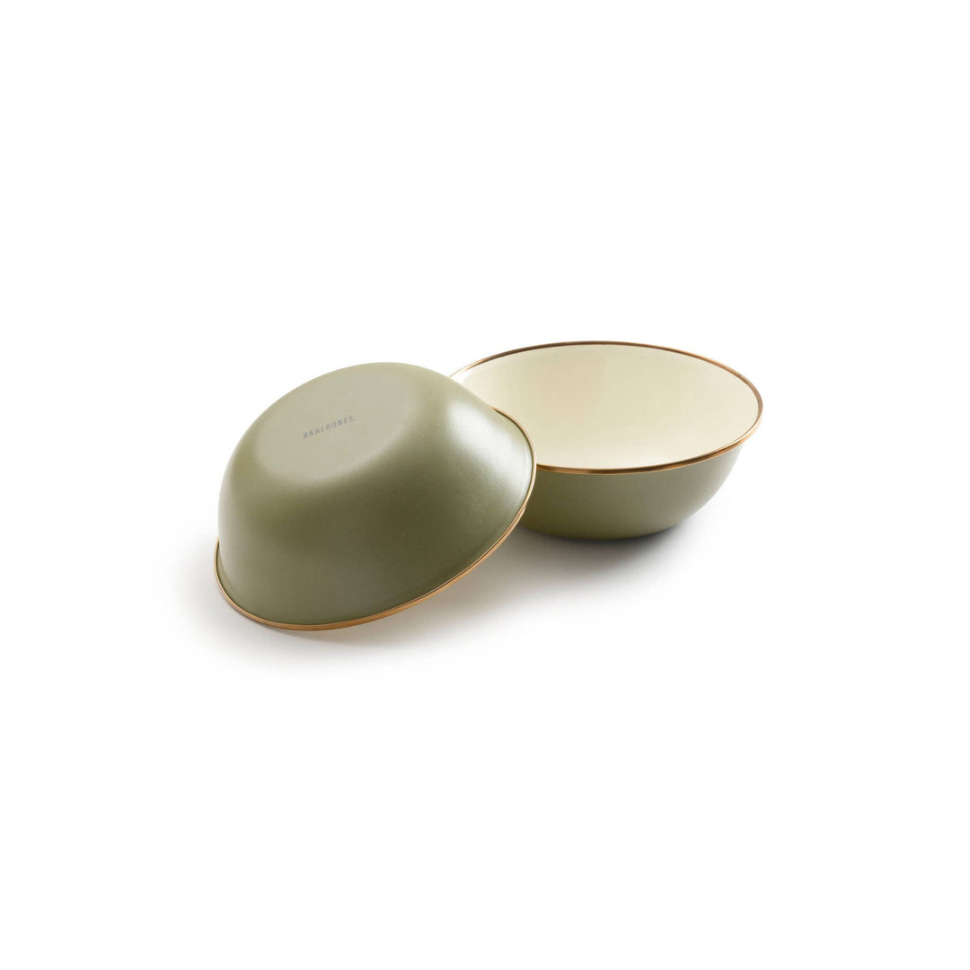 Barebones Enamel 2-Tone Bowl Set