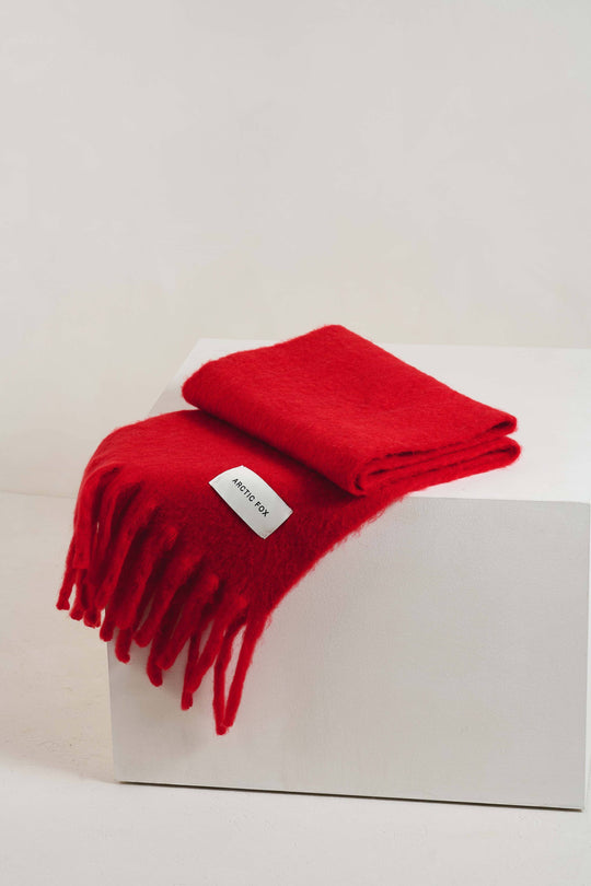 Arctic Fox Stockholm Scarf - Crimson Red