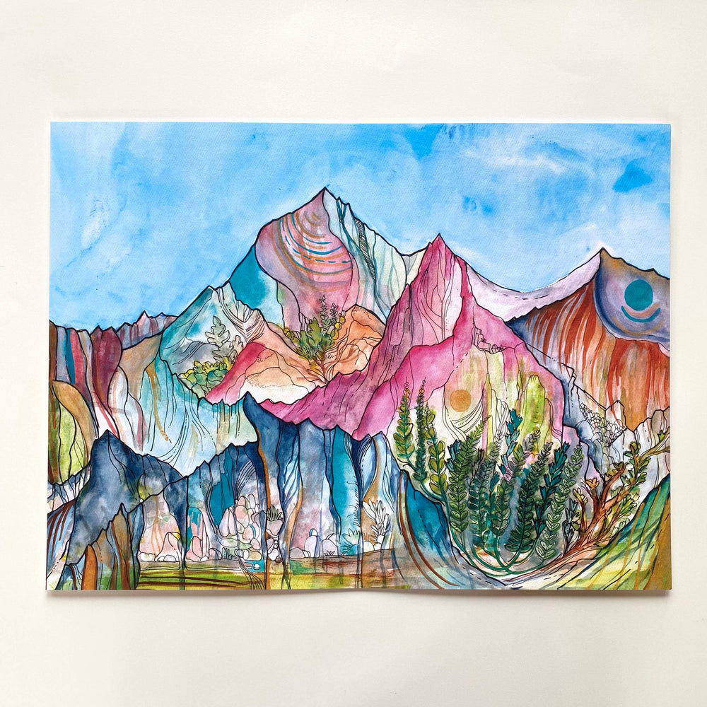 Sarah Uhl Mountain Art 12x16 print: In Between