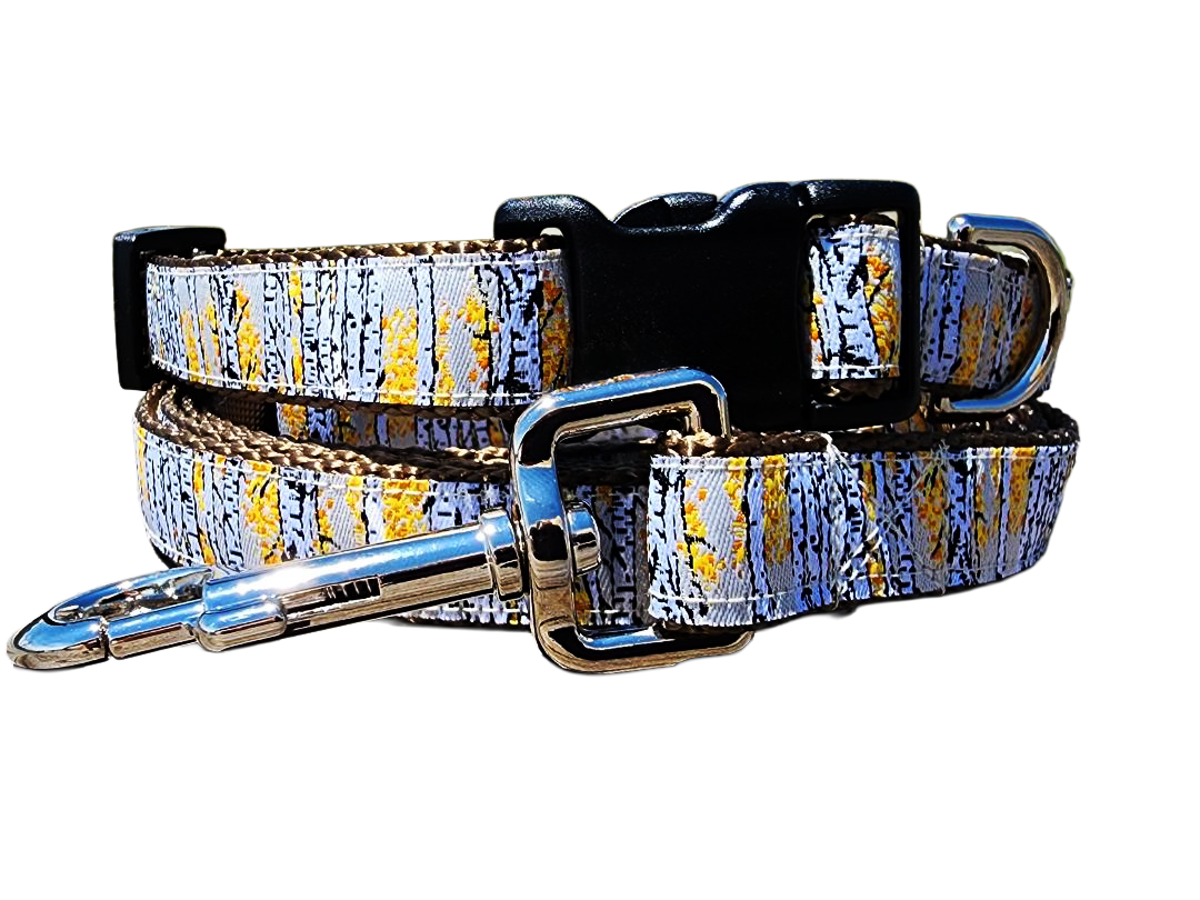 3/4" Aspen Tree Dog Collar, Leash, or Martingale