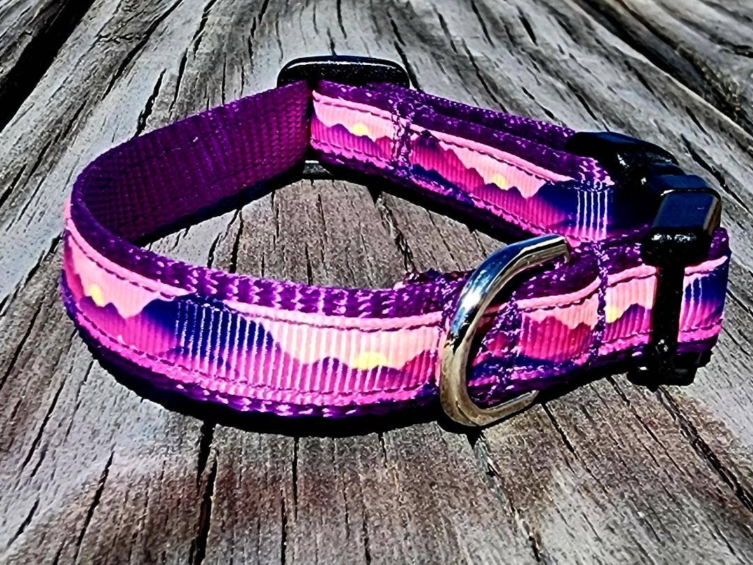 1/2" Purple Mountain Dog Collar or Leash