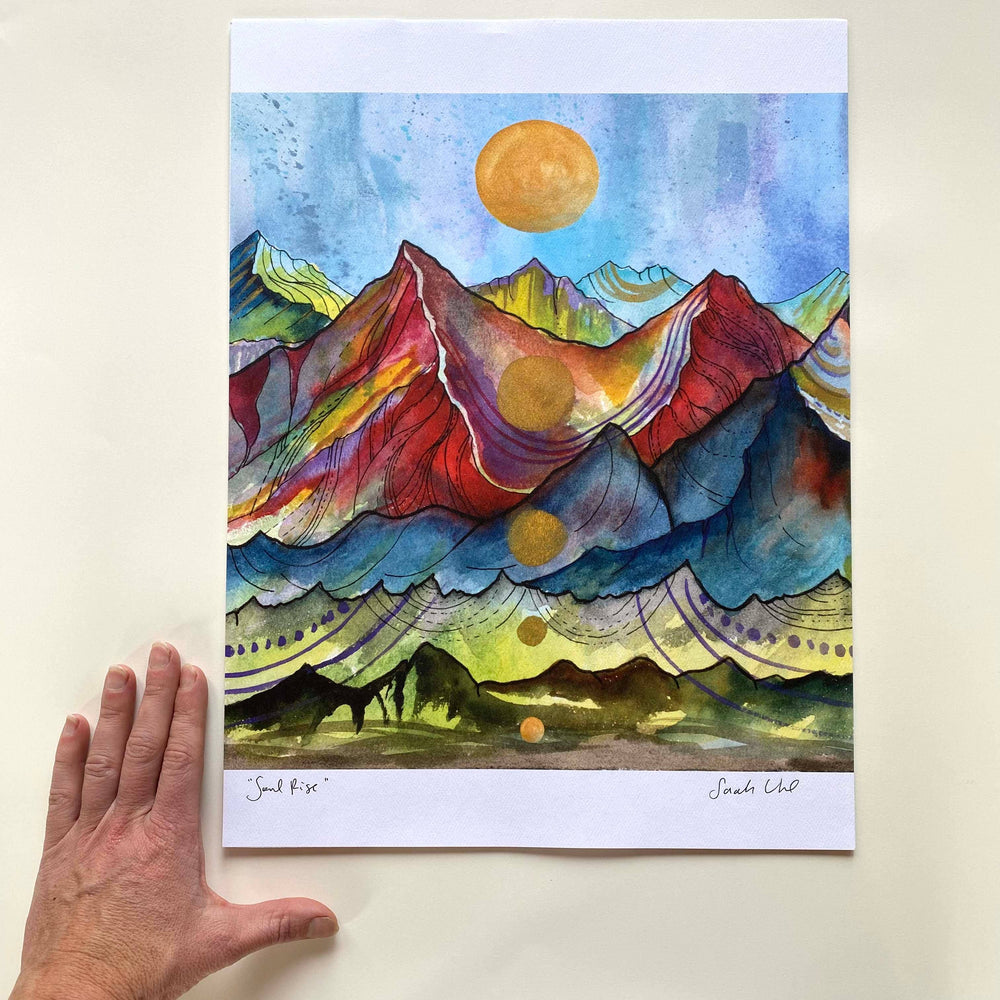 Sarah Uhl Mountain Art 12x16 print: Soul Rise