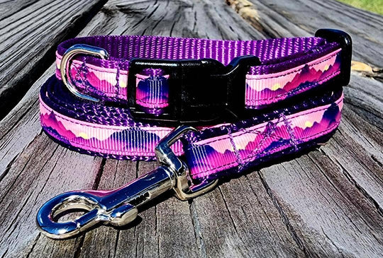 1/2" Purple Mountain Dog Collar or Leash