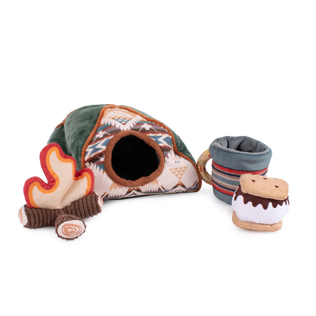 Pendleton Camp Discovery Tent Set Dog Toy