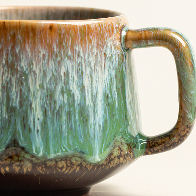 Handmade Kiln-Round Belly Coffee Cup