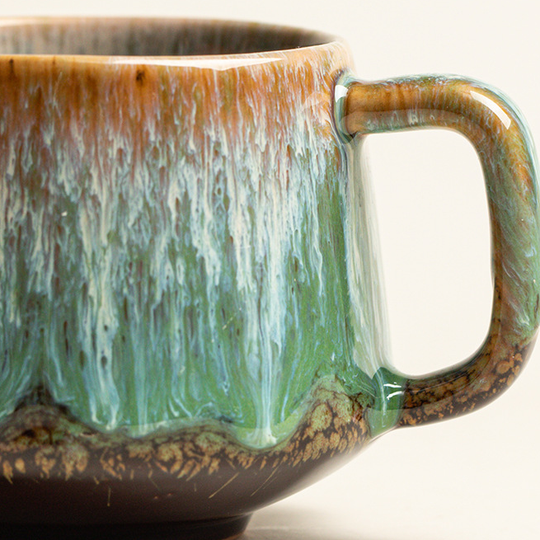 Handmade Kiln-Round Belly Coffee Cup