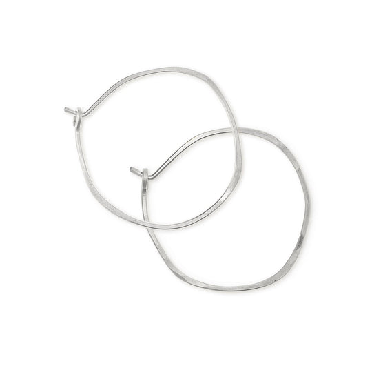 Freshie & Zero Minimal Imperfect Hoop Earrings - Small Organic Circle
