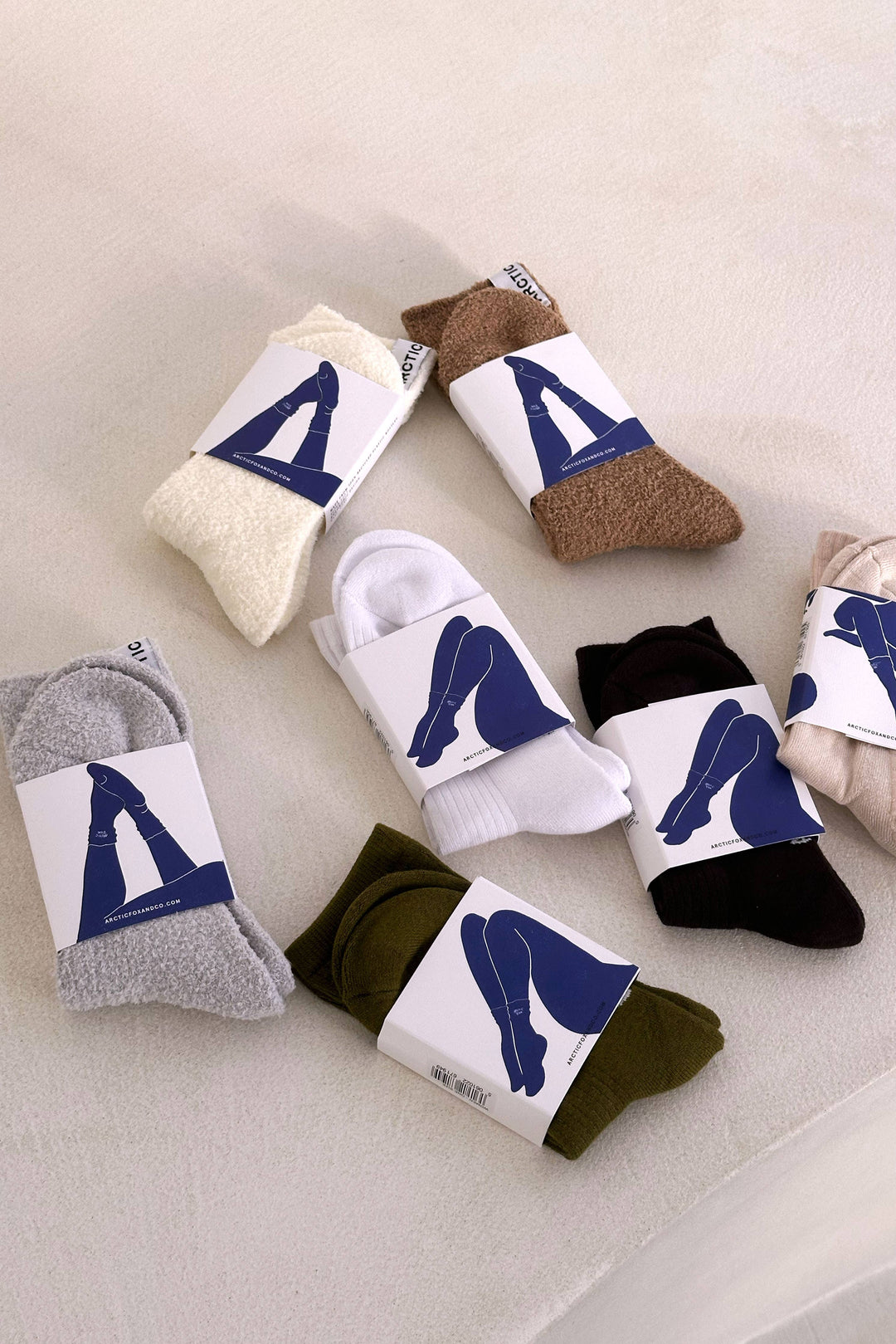 Arctic Fox Cosy Socks - Light Blue