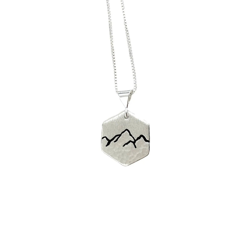 Alison Kelley Designs Sterling Silver Hexagon Mountain Necklace - The Outside Society