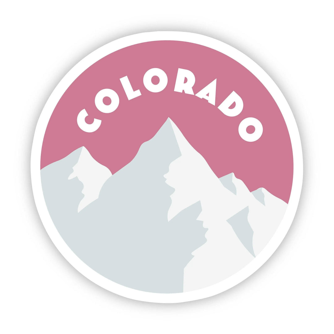 Big Mood Colorado Pink Mountains Sticker Big Moods