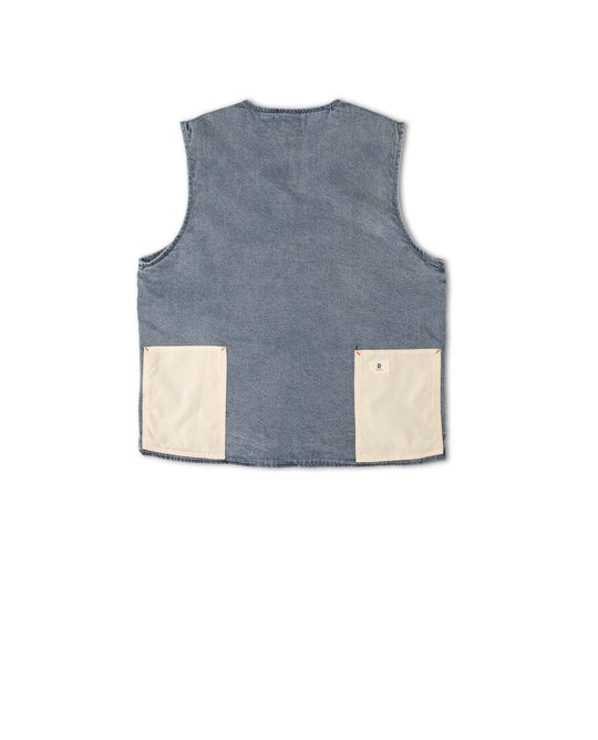 Ripton Bolton Vest Light Wash