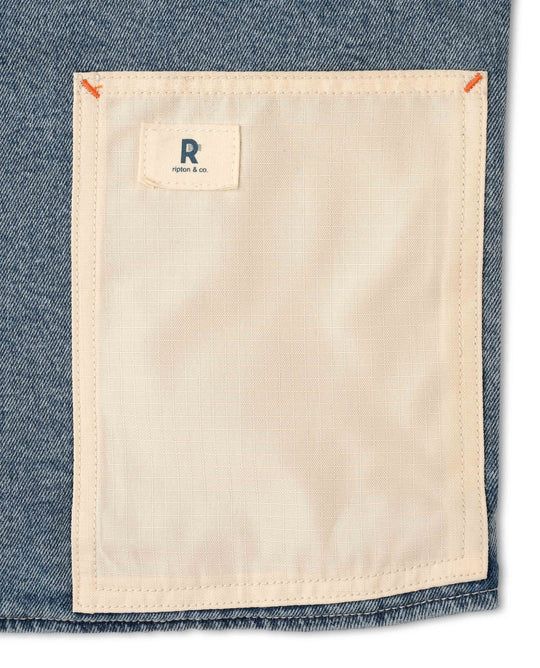 Ripton Bolton Vest Light Wash