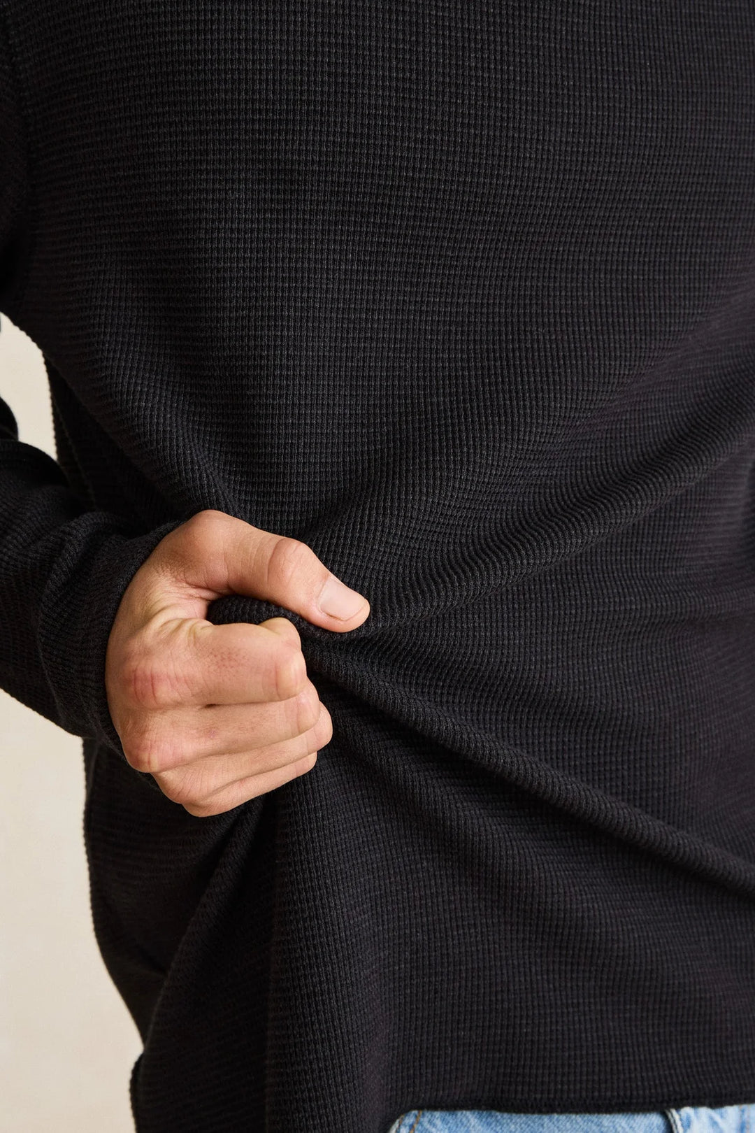 Rhythm Classic Waffle Knit Long Sleeve Shirt