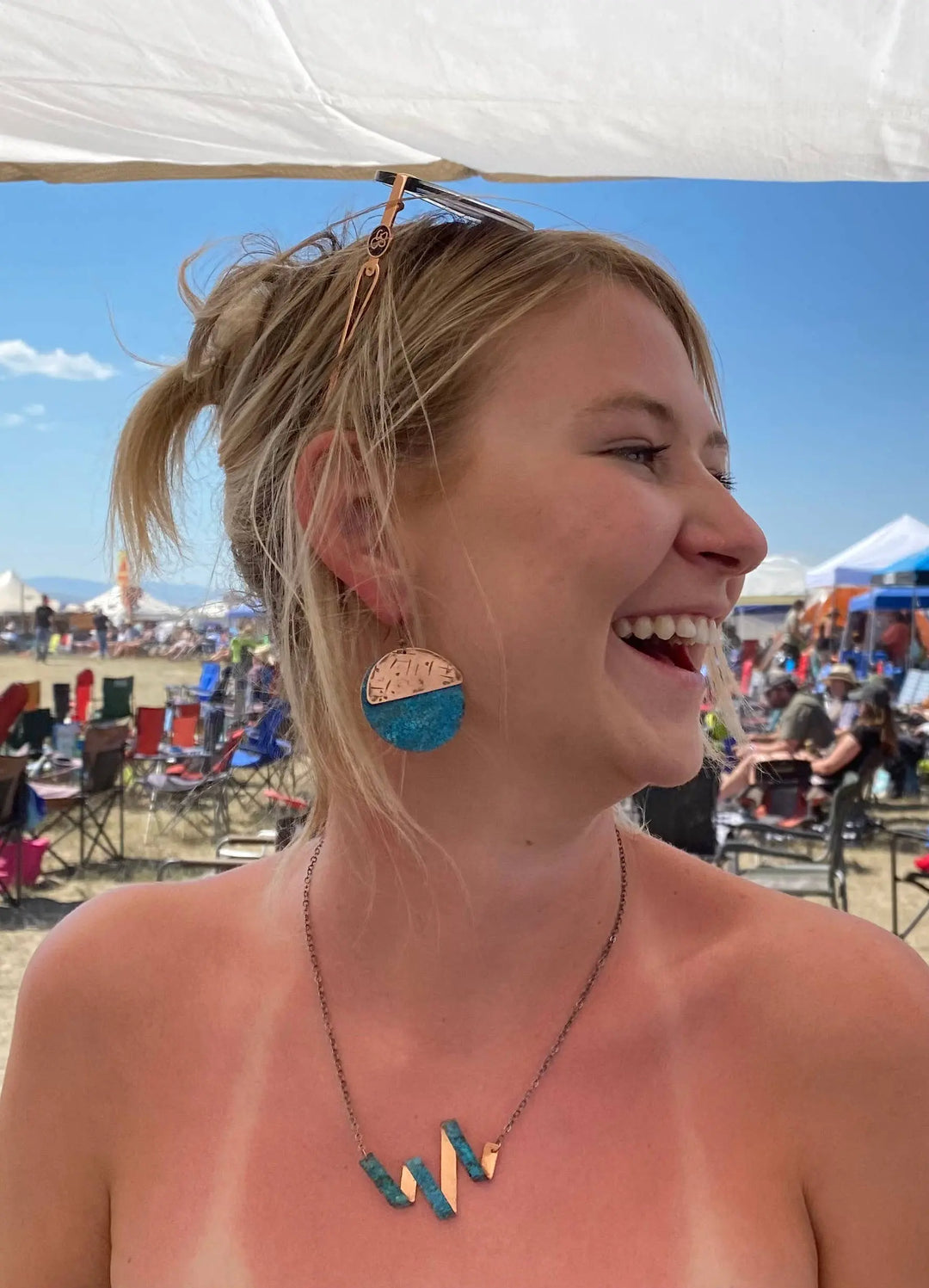 Circle & a half earring Moondance Artwork