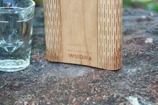 Colorado Landscape 6 oz. Wooden Hip Flask (Outdoor Adventure Series - Art by Ben McKenzie) WUDN Handcrafted