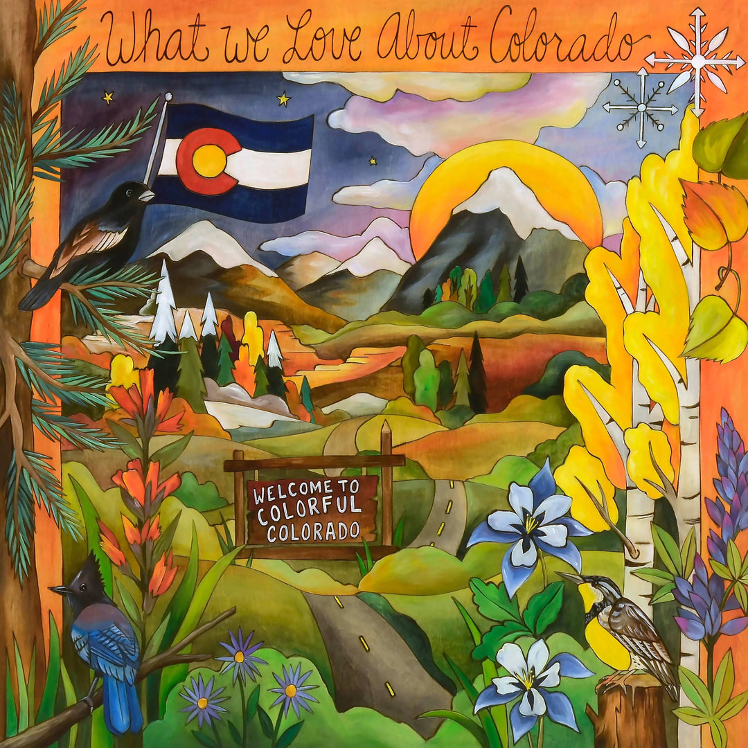 "Colorful Colorado" | Colorado Wall Plaque - 9x9 Sticks