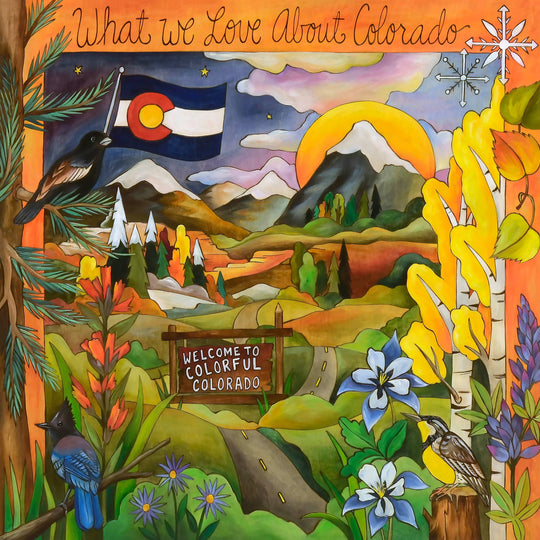 "Colorful Colorado" | Colorado Wall Plaque - 9x9 Sticks