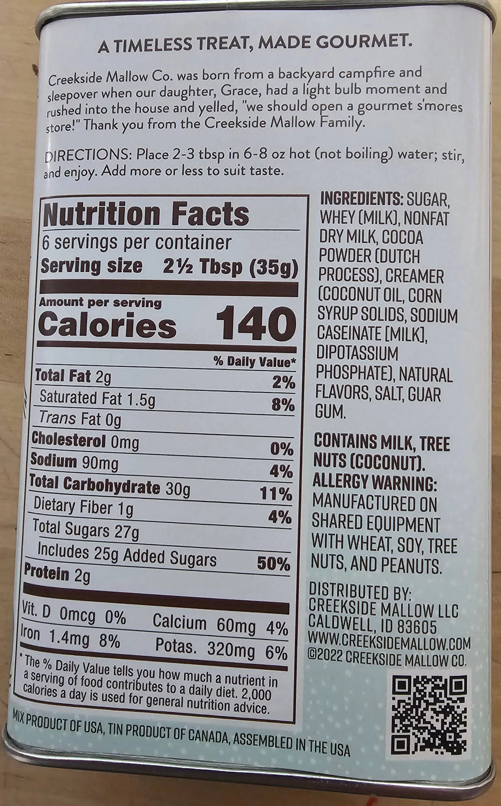 Double Chocolate Hot Chocolate Mix Creekside Mallow Co.