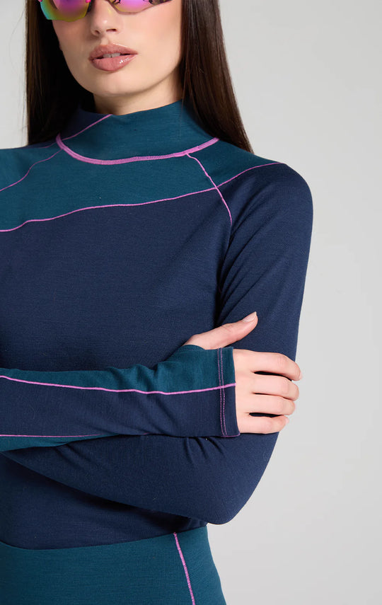 Seniq Wool Sculpt Merino Baselayer Mock Neck