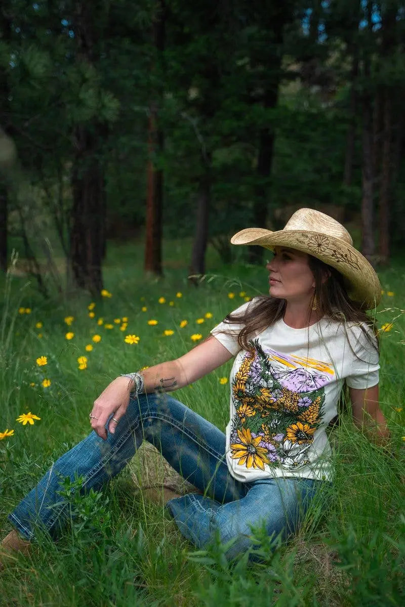 Flower Meadow Ladies Relaxed Tee The Montana Scene