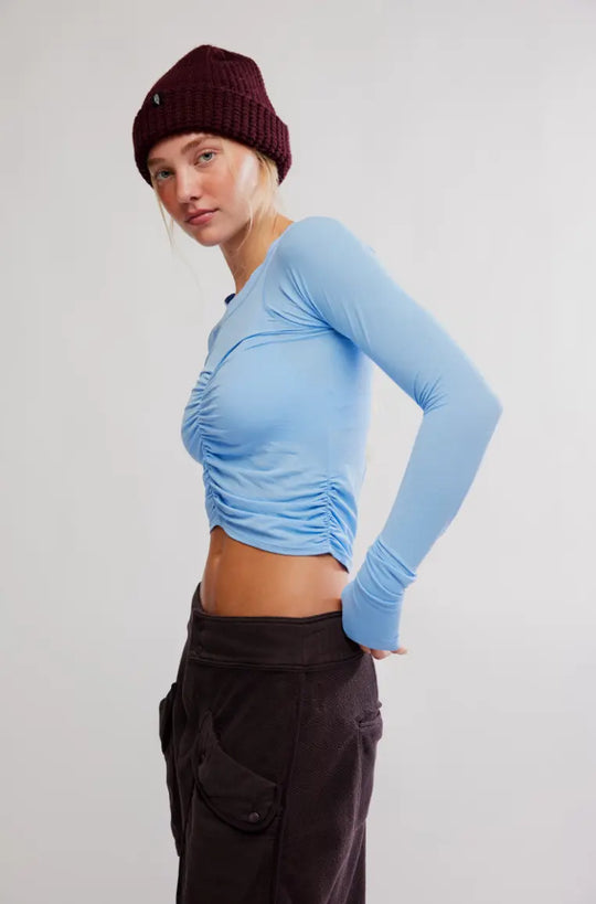 Free People Movement Tempo Ruched Long Sleeve Free People Movement