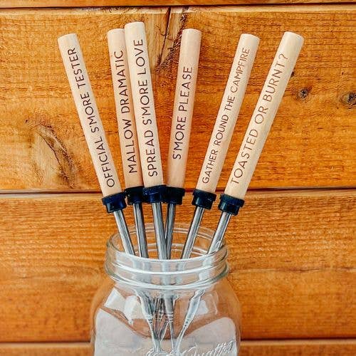 🔥Funny S'More Sticks -Pun Marshmallow Roasting Sticks Wild Larch Creative