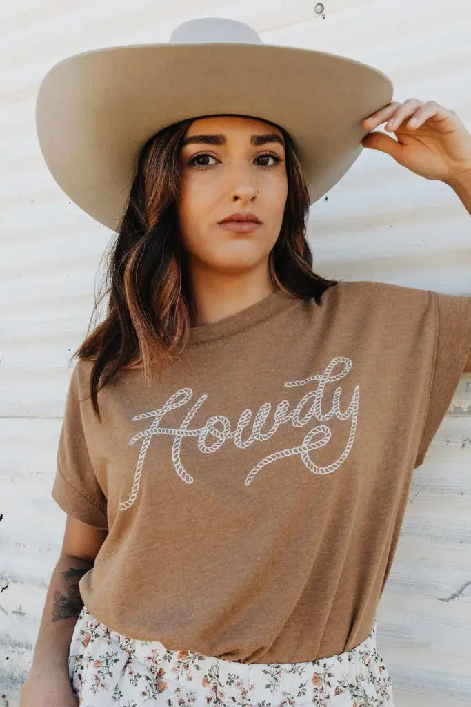 Howdy Tee - Brown - The Outside Society