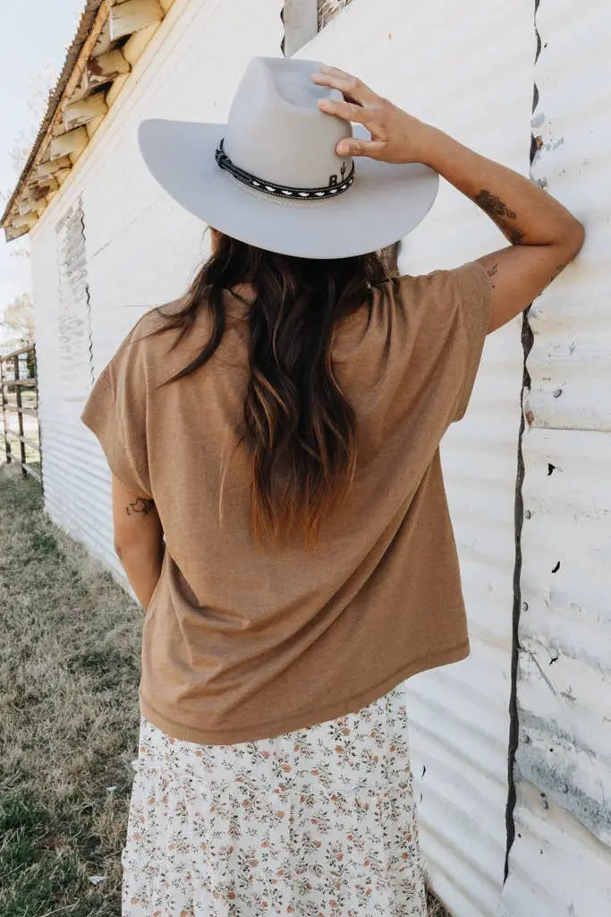 Howdy Tee - Brown - The Outside Society
