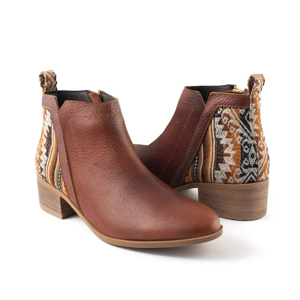 Inkkas Brown Leather Bootie Inkkas