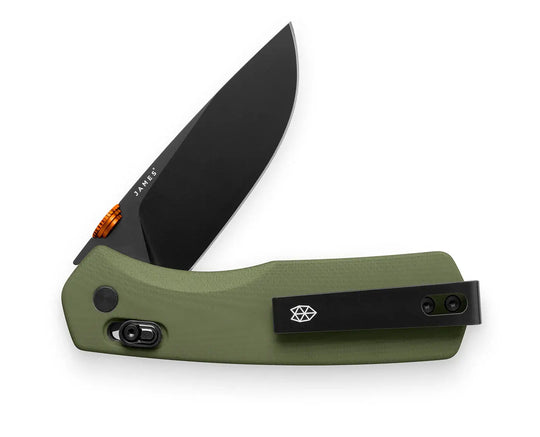 James Brand The Carter- OD Green / Orange / Black / G10 / Straight James Brand