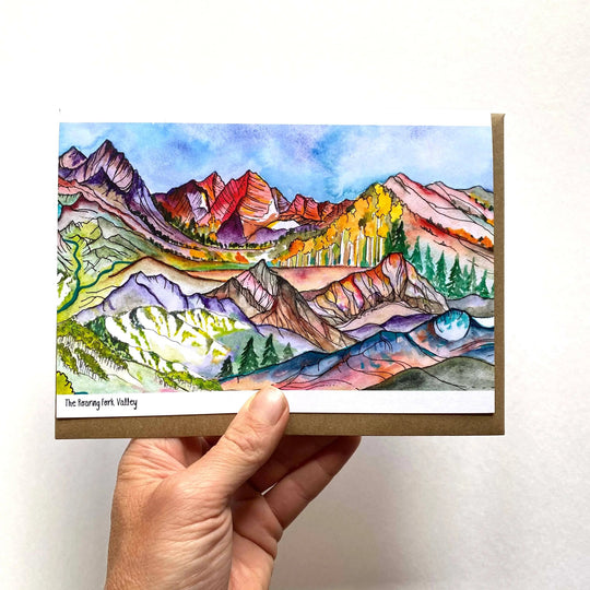 Large Mountain Art Notecards: Roaring Fork Valley Sarah Uhl