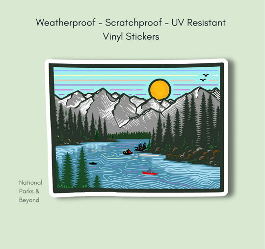 National Parks and Beyond Colorado State River 3" Vinyl Sticker National Parks and Beyond