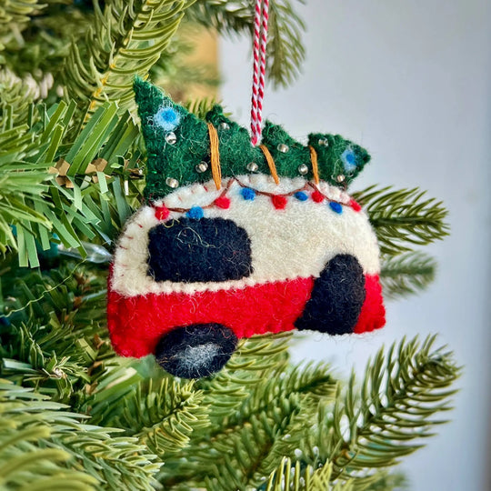 Ornaments 4 Orphans Camper Felt Wool Christmas Ornament   - The Outside Society