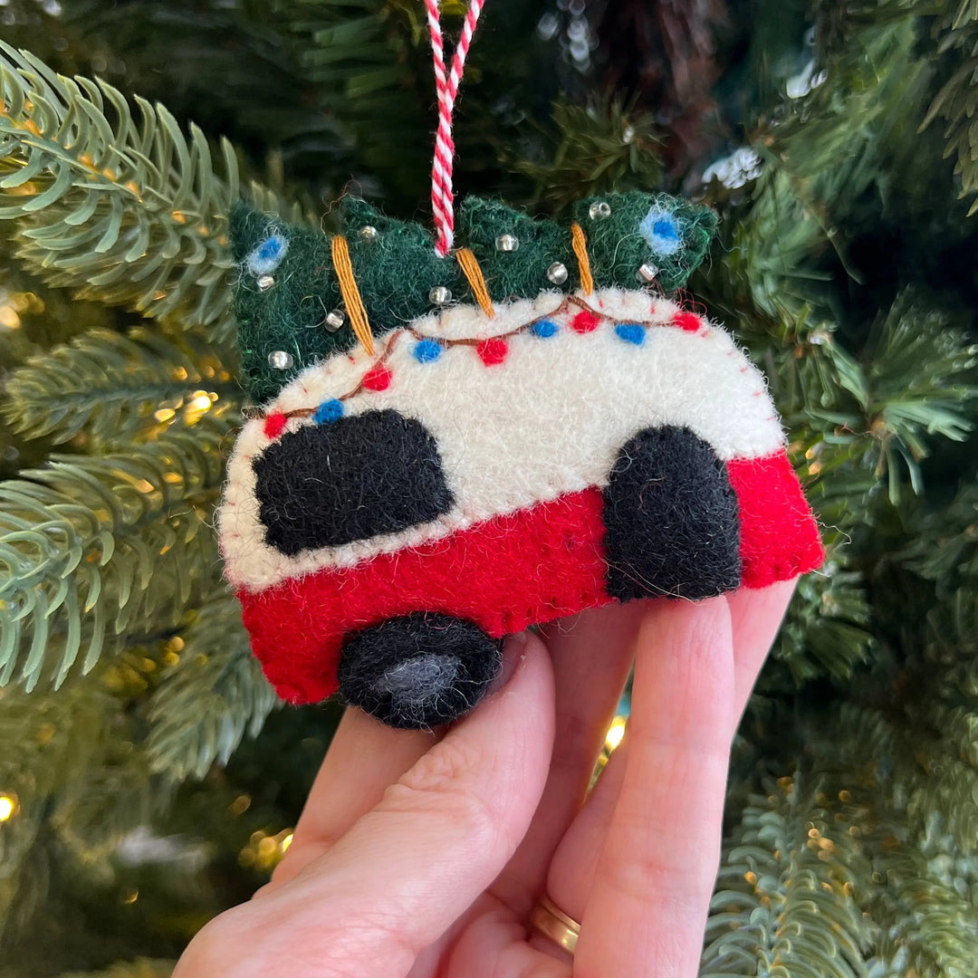 Ornaments 4 Orphans Camper Felt Wool Christmas Ornament   - The Outside Society