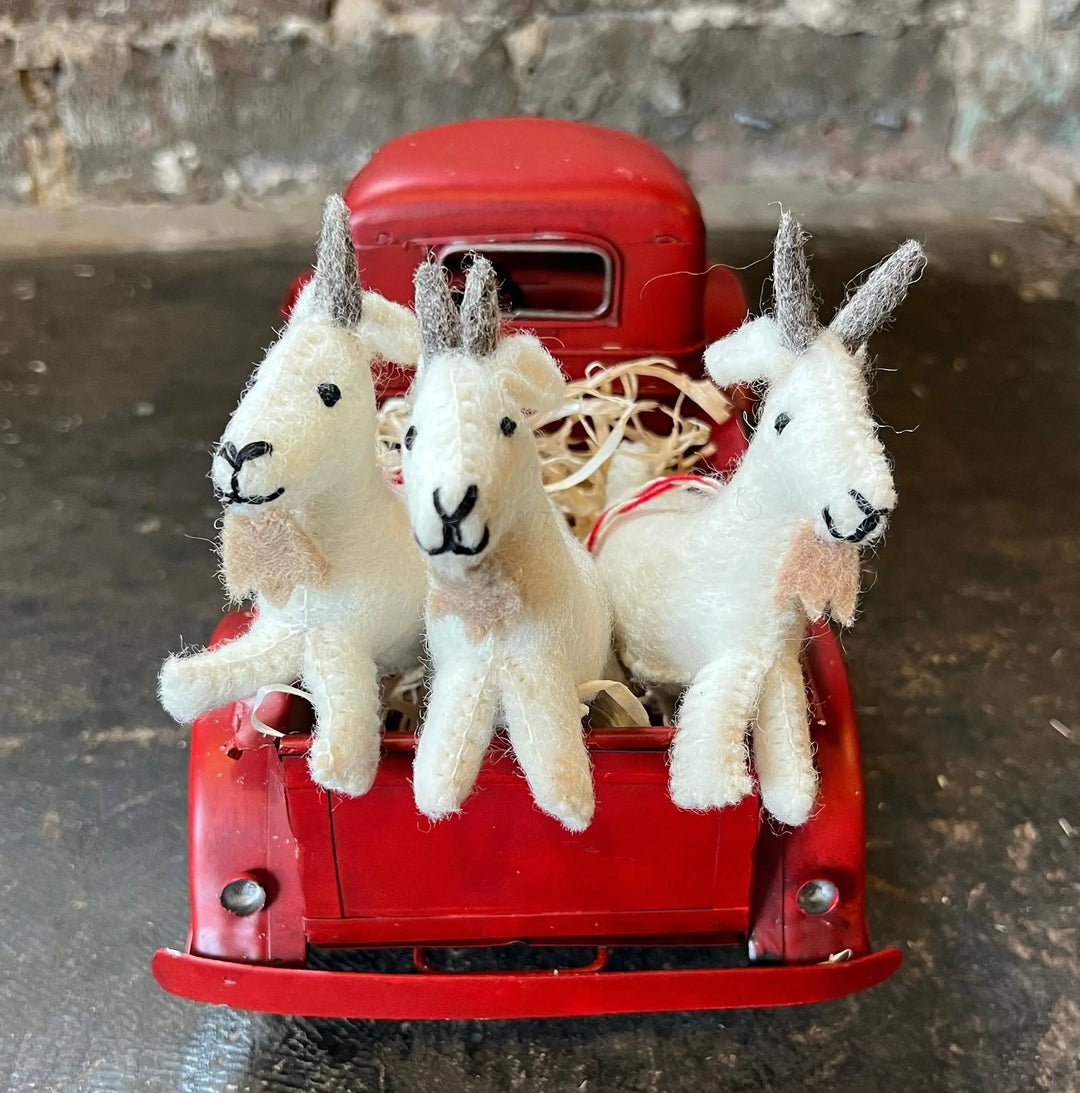 Ornaments 4 Orphans Goat Felt Wool Christmas Ornament Ornaments 4 Orphans