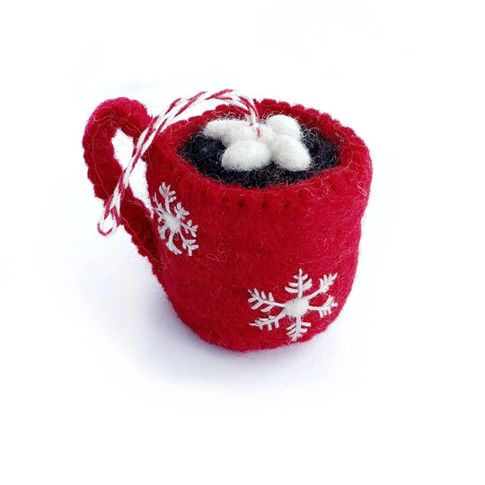 Ornaments 4 Orphans Hot Chocolate Felt Wool Christmas Ornament - The Outside Society