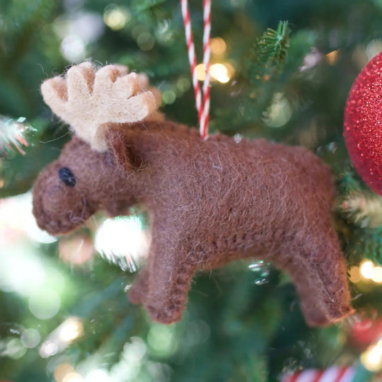 Ornaments 4 Orphans Moose Felt Wool Christmas Ornament Ornaments 4 Orphans