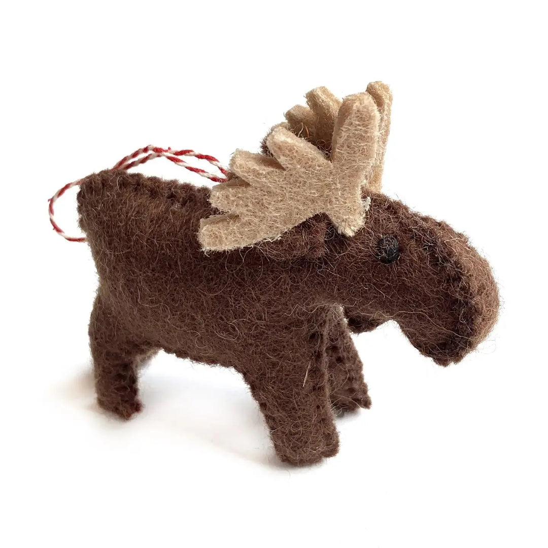 Ornaments 4 Orphans Moose Felt Wool Christmas Ornament Ornaments 4 Orphans