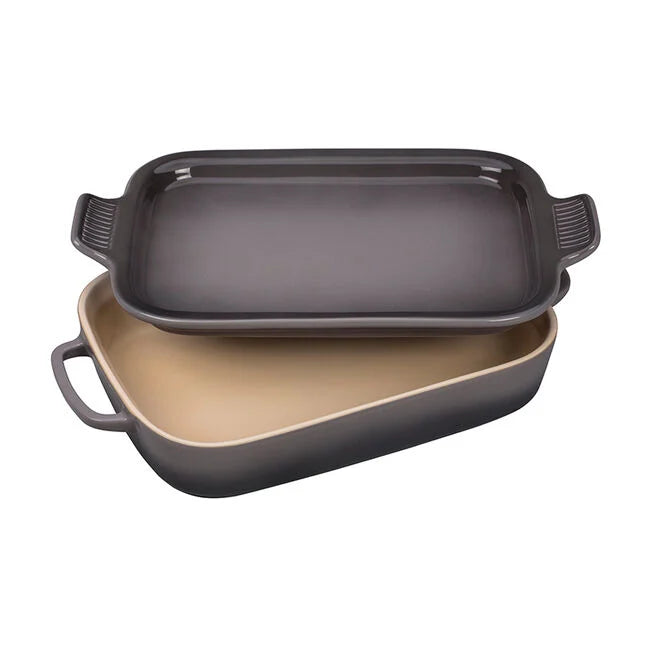 Le Creuset Shallow 3Q Rectangular Dish with Platter Lid