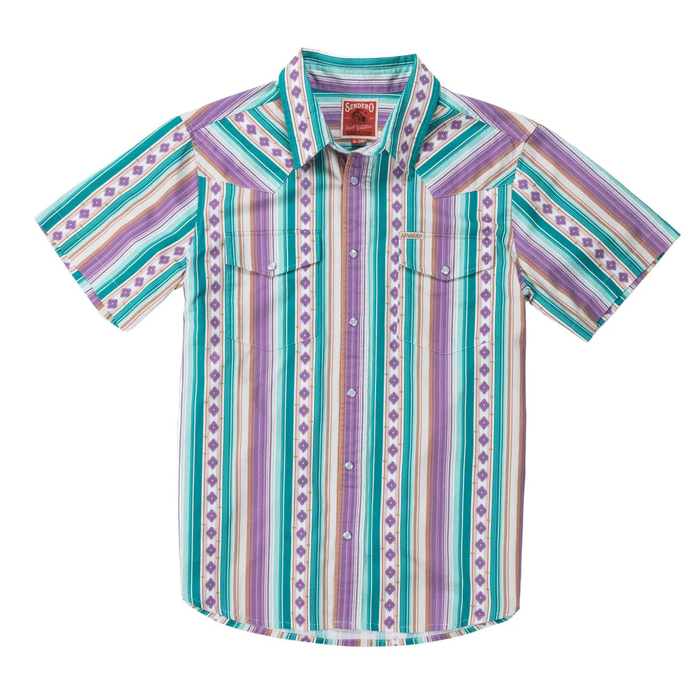 Sendero Provisions Co. Serape Pearl Snap Short Sleeve