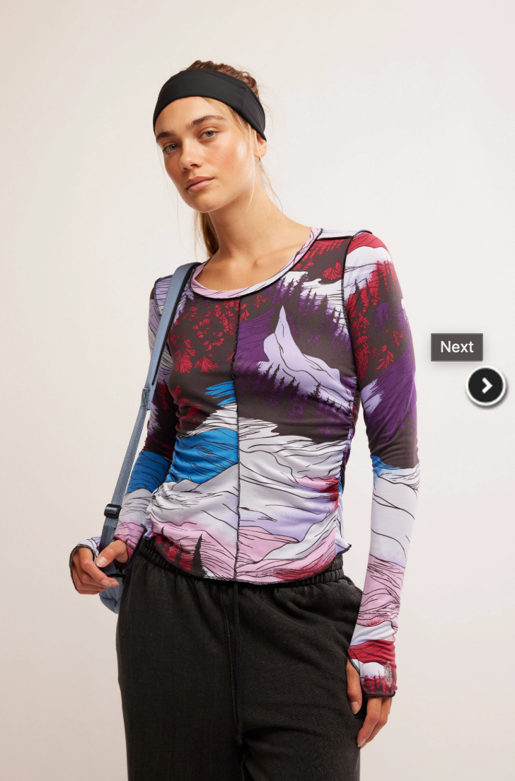 Free People Movement Printed Right on Run Layer