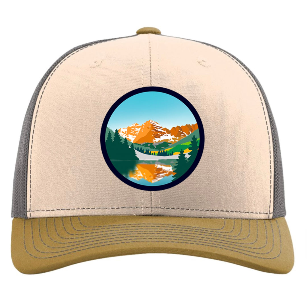 Maroon Bells Curved Brim Trucker Hat Tommy Breeze